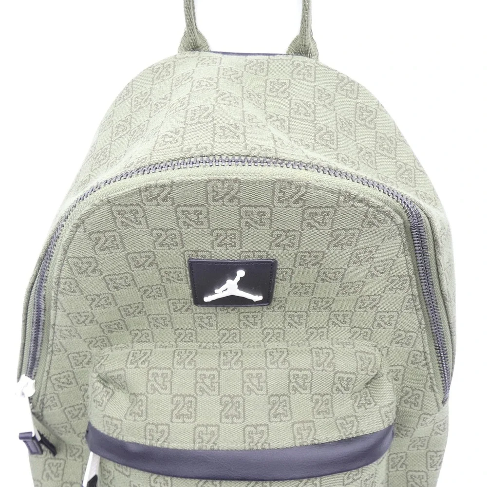 Jordan Monogram Backpack Olive Green Jumpman 23 Logo Bag MA0758-EF9